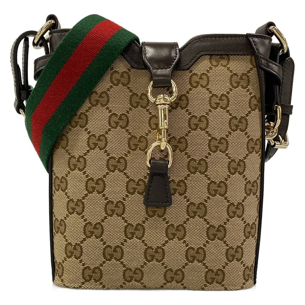 Gucci GG Pattern, Shelly (Web) Shoulder Bag 782919 Beige Dark Brown Multi